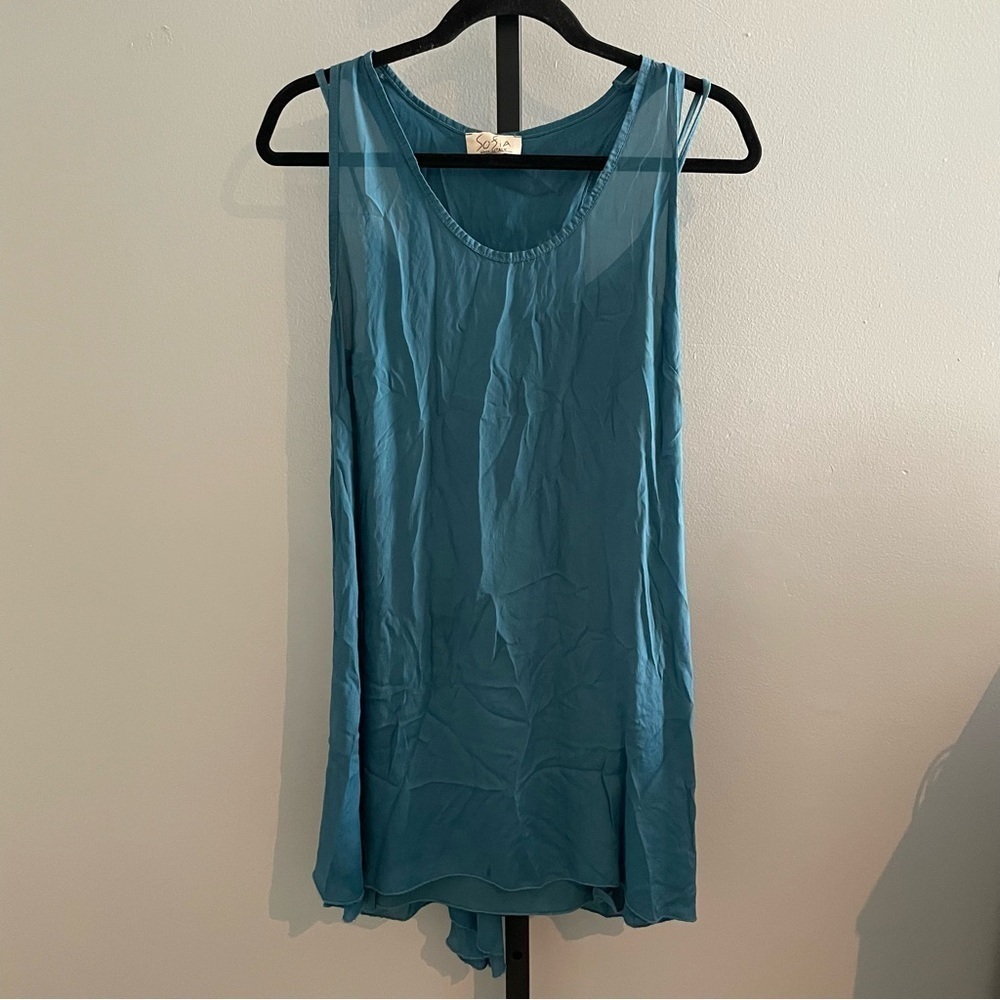 Sofia Layered Tunic Tank Top Size Small